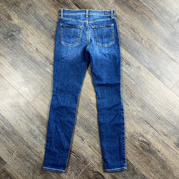 7 For All Mankind Skinny Blue Jeans Pants Denim ((size 25)) - Picture 2 of 7